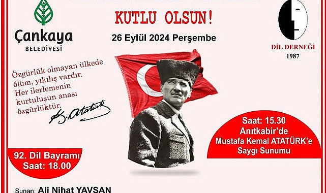 Dil Devrimi Çankaya’da kutlanıyor.