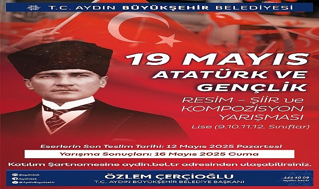 Başkan Çerçioğlu’ndan 19 Mayıs Temalı Ödüllü Resim, Şiir ve Kompozisyon Yarışması